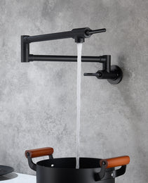Pot Filler Faucet Wall Mount Matte Black
