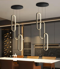 Modern LED Chandeliers for Foyer Entryway High Ceiling Long Staircase Chandeliers Dimmable Dimmable Flush Mount High Villa Foyer 2700K-6000K