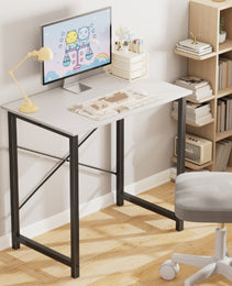 Computer Desk For Home Office, Modern Study Work Table Simple Style For Bedroom, Writing Desks With X-Shaped Reinforcement, Rust