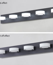 37  Modern 5-Light LED Vanity Light, Sleek Black Bathroom Wall Light Fixture For Mirror, Shower, And Bathroom Decor