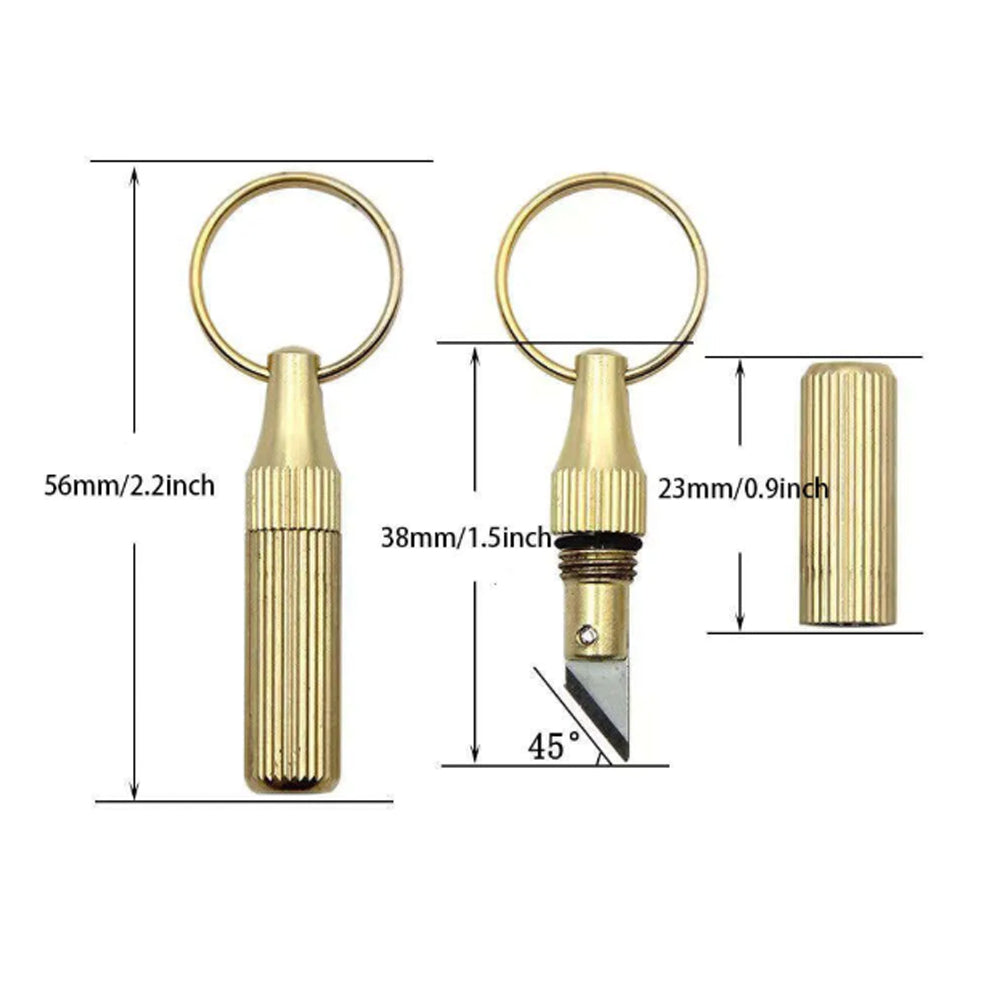 2PCS Stainless Steel Mini Pocket Knife – Leaf-Shaped Portable Capsule Keychain Knife with Wooden Handle for Camping, Fishing & Daily Use