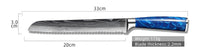 8-inch Chef Knife with Blue Resin Handle