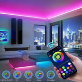 BRAND NEW 5050 RGB LED Strip Bluetooth Remote Lights TV Back Lights For Bar Room - CJDS