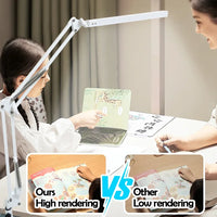 Eye-Caring LED Folding Metal Desk Lamp  Adjustable  Brightness Levels Flexible Rotating Lamp Head for Home Reading PC