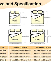 3-piece Set Of Simple And Fresh Blue And White Floral Duvet Cover, Polyester Bedroom Decoration Bedding Set Twin Full Queen King Size