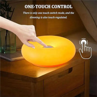 Rechargeable Donut Lamp with 3-Color Touch Control | Wall & Desk Light