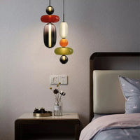 Japan Wabi-sabi LED Ceiling Chandeliers Lamps Design Candy Glass Hanging Pendant Lights Home Decor Items for Living Room Bedroom