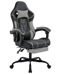 Gaming Chair, Computer Chair Ergonomic Chair With Footrest Office Chair Ergonomic Computer Chair With Lumbar Backrest Blackgray