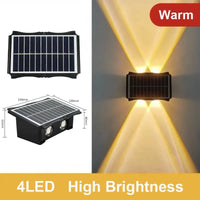 Solar Wall Light Outdoor,Waterproof LED Garden Fence Lamp,Solar Powered Wall Mount Decorative Lighting,Street Patio Landscape