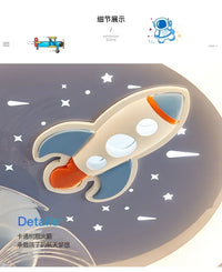 Modern Kids Room Ceiling Fan Light Cartoon Moon Astronaut Ceiling Lamp Boy Girl Bedroom Nursery Study Chandelier Ceiling Lights