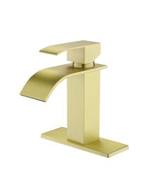 Waterfall Spout Single Handle Bathroom Sink Faucet