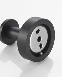 Round Base Wall Hanging Coat Hook With Screws- Matte Black Towel Hook, 4 Pack, For Entry Shoe Cabinet, Wardrobe Bathroom Bedroom Furniture Hardware