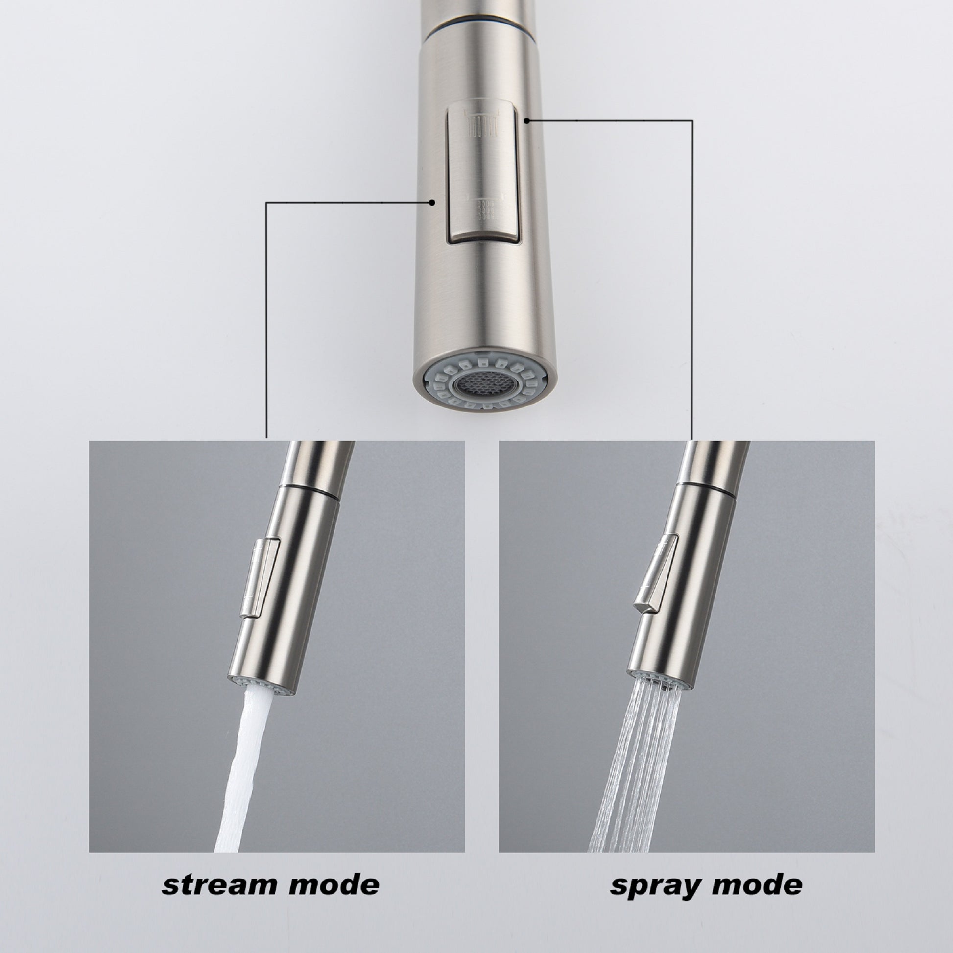 Touch Kitchen Faucet With Pull Down Sprayer Brushed Nickel