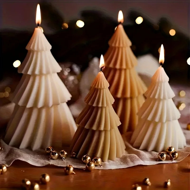 Christmas Tree Scented Candles Silicone Mold DIY Aromath Candle Soap Making Tools Resin Molds Christmas Candle Scented Decor