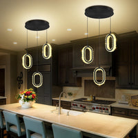 Gold 1 Ring Pendant Lights Kitchen Island Single Head Crystal Chandeliers Foyer Entrance Modern LED Dimmable Chandeliers