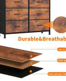 10-Drawer Dresser With Side Pocket & Hooks, Storage Cabinet With Wood Top For Bedroom Closet Organization