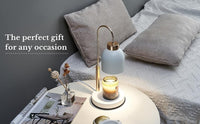 Candle Warmer Lamp, Glass Lamp Candle Warmer with Timer BLACK + Free Candle