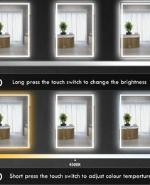 kleankin 32" x 24" LED Bathroom Mirror
