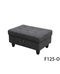 Pickup Only--Black Grey Linen 3-Piece Couch Living Room Sofa Set