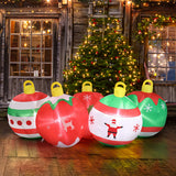 6.9ft, Five Christmas Balls, Five LED Lights, Bundle Pocket, Christmas Inflatable Decoration - CJDS - CC