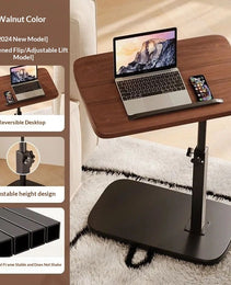 Flip-up Bedside Table Height-adjustable Side