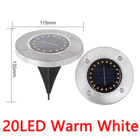 Solar Buried Ground Lights, 8/20 LED Waterproof Underground Deck Spot Outdoor Garden Pathway Driveway Landscape Decor Spotlight