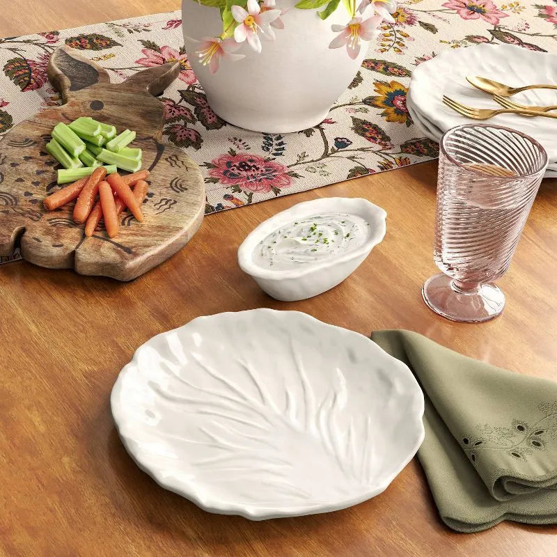 8.75" Stoneware Radicchio Salad Plate Pink
