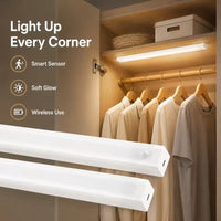 50cm Motion Sensor Night Light Under Cabinet LED Strip Lamp Wireless Rechargeable Induction Bar Light for Entrance Kitchen Room
