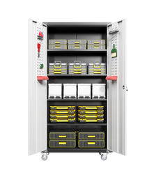 Garage Storage Cabinets With Locking Doors And 4 Adjustable Shelves