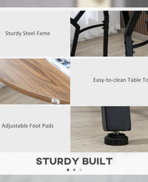 5-Piece Bar Table and Chairs Set, Space Saving Dining Table & 4 Stools