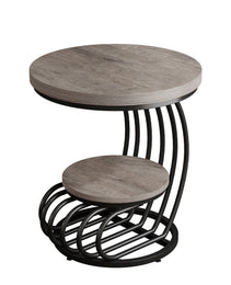 2 Tiers Couch Table,Round Side Table,End Table