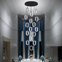 Gold 1 Ring Pendant Lights Kitchen Island Single Head Crystal Chandeliers Foyer Entrance Modern LED Dimmable Chandeliers