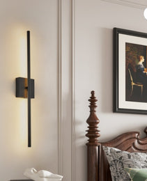 28  2-Pack Modern LED Wall Sconce, Minimalist Indoor Wall Light Fixtures, Black Matte Finish For Living Room, Bedroom, Hallway, Hotel, And Home Decor