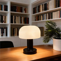 ABKO Cordless Rechargeable Mushroom Table Lamp – 3-Color Dimmable