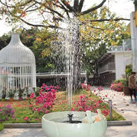 Fountain Pump Solar Adjustable Light Up 6 Nozzles Outdoor Birdbath Fountain Pump For Yard Patio Balcony Lawn Pond Park Decor