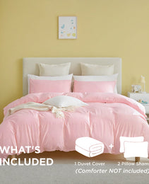 2-Pack White & Pink 3-Piece Bohemian Bedding Sets.Crafted From Durable, Abrasion-resistant Fabric That Maintains Exceptional Softness For Comfortable Sleep. Skin-friendly.