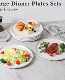 Steak Plate Creative Western Food Plate Vegetable Plate Set Of 6 For Cereal, Salad, Pasta, Soup, Dessert, Serving Dishwasher, Microwave And Oven