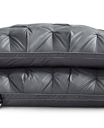 A Pair Of Feather Pillows And White Goose Single Neck Guards