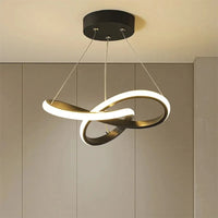 Modern LED Pendant Light With Irregular Streamlined Design Creative Small Hanging Light For Bedrooms Dining Rooms Study Rooms
