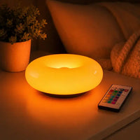 Rechargeable Donut Lamp with 3-Color Touch Control | Wall & Desk Light