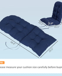 Adirondack Chair Cushions Set of 2, Tufted High Back Patio Non-Slip Cushions for Adirondack Chairs, Navy Blue