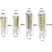 10Pcs Mini G9 Ceramic LED Bulbs Light Lamp 7W 9W 18W 20W 24W 2835 SMD Replace 100W Halogen 220V Lamps Home Chandelier Decoration