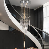 11.8 in Small Crystal Chandelier, 33.5 in High Ceiling Light