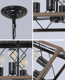 Farmhouse Chandelier 4 Lights Vintage Antique Chandelier Lamps