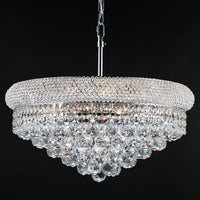 Gold Crystal Chandeliers for Dining Room，12-Lights D22 Inch