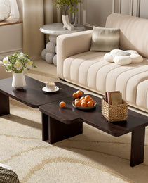 U-Can Modern Minimalist Coffee Table Set, Rectangle Coffee Table With Splicing Design, Multifunctional Combination Table For Living Room