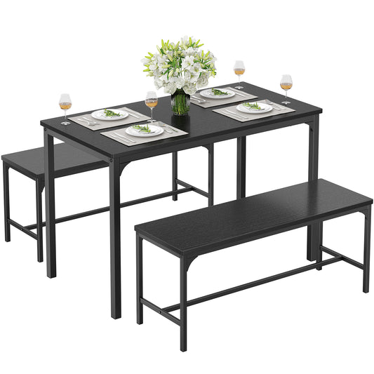 Three-piece Set Of Dining Table And Chairs