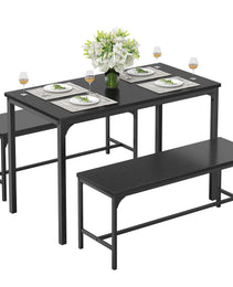Three-piece Set Of Dining Table And Chairs