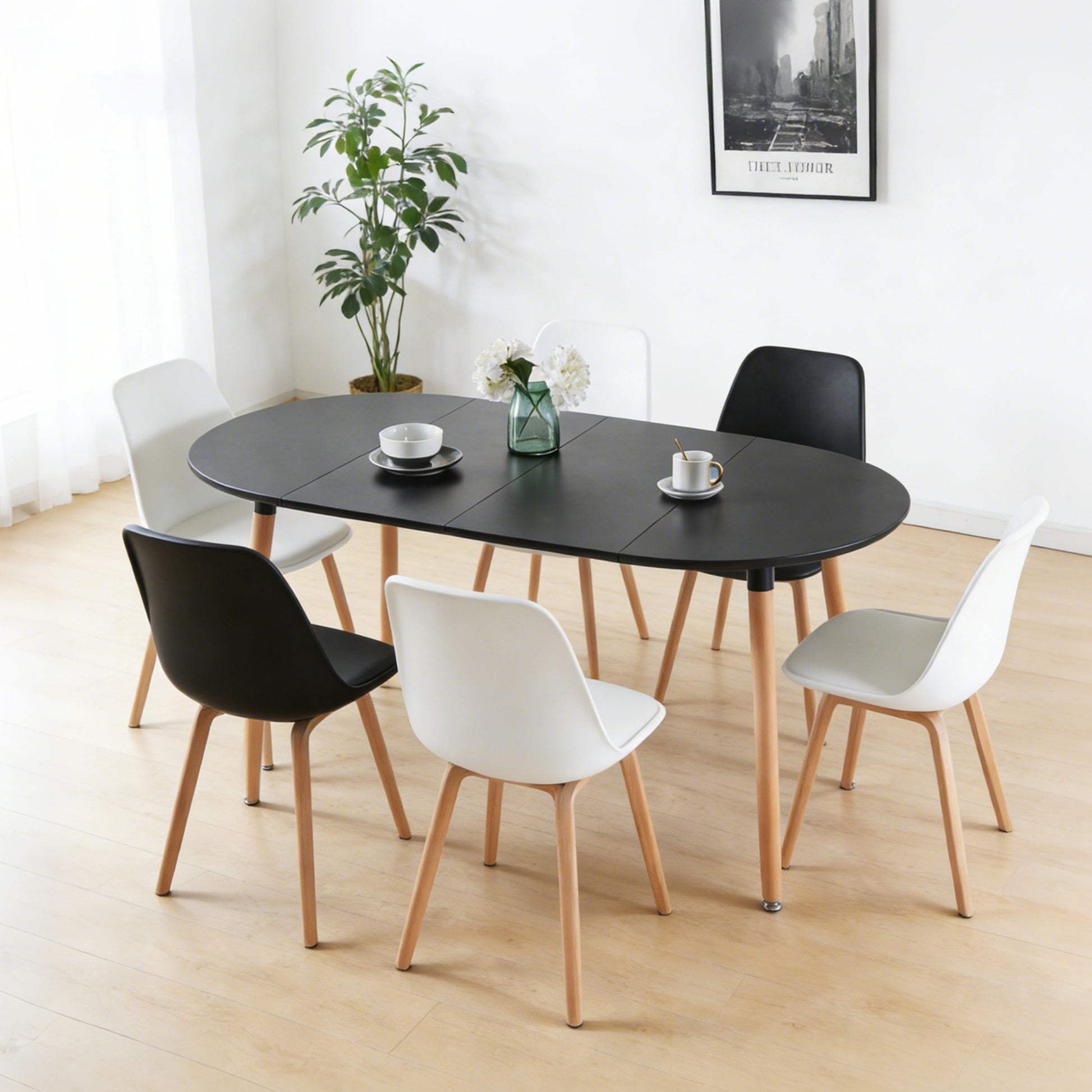 Extensible Table,DINING TABLE,OFFICE TABLE,COFFEE TABLE,wood Leg,MDF Top,100-140-180x100x75cm,black Color