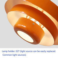 Medieval Retro LED Ceiling Chandelier Orange Pendant Lamp Dining Room Restaurant Home Decor Lighting for Cafe Bar Hanging Lights